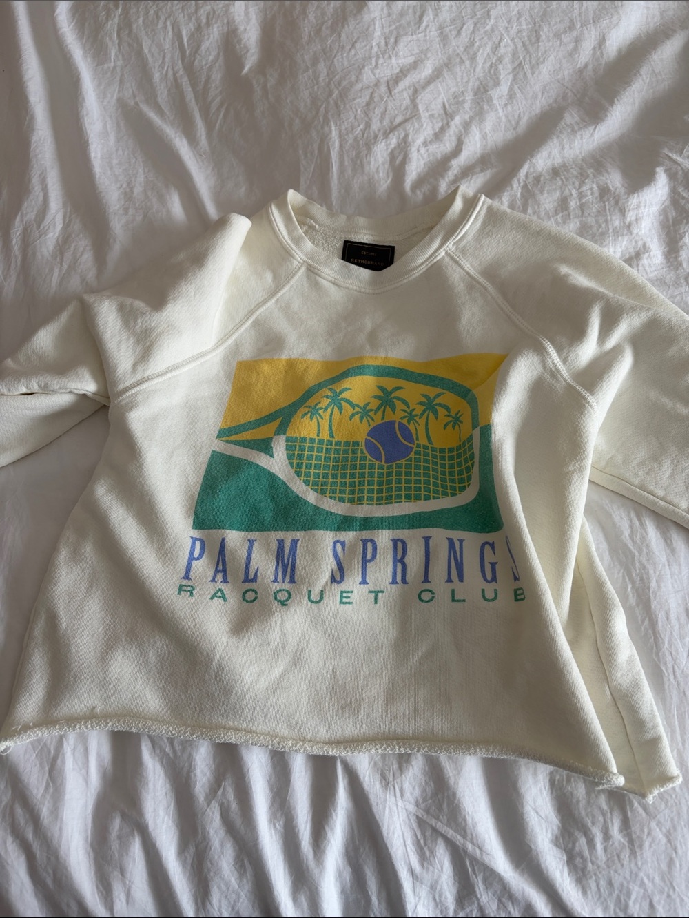 Palm Springs Graphic Crewneck Sweatshirt - Cream